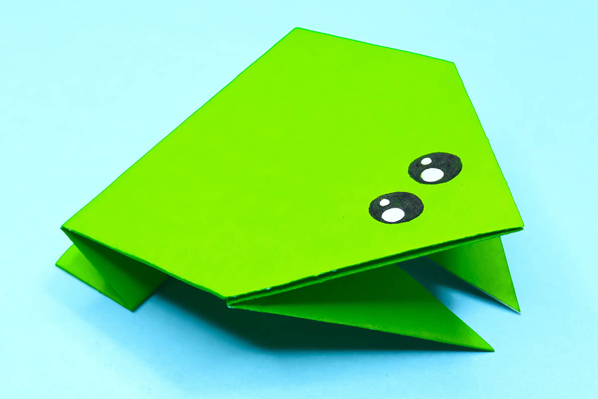 Easy Origami Paper Frog That Jumps Instructions - Origami Way